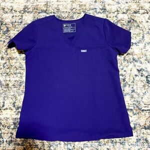 Figs Women’s Small Purple Catarina One-Pocket Scrub Top